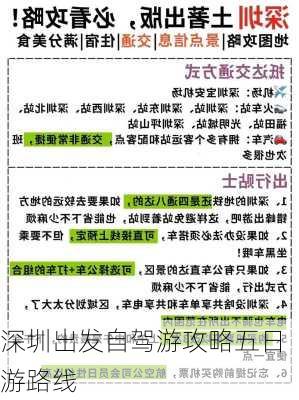 深圳出发自驾游攻略五日游路线