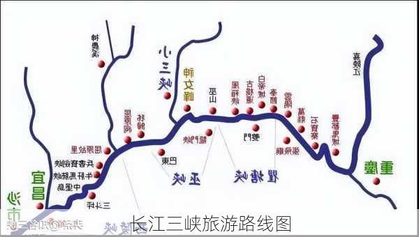 长江三峡旅游路线图