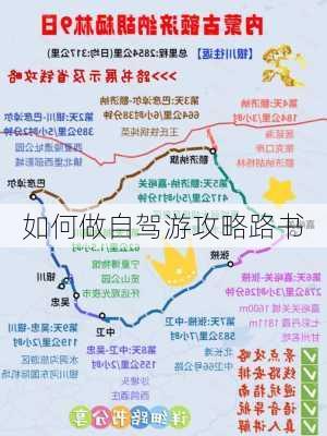 如何做自驾游攻略路书