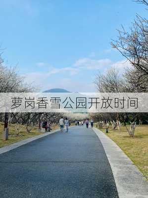 萝岗香雪公园开放时间