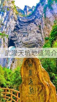 武隆天坑地缝简介