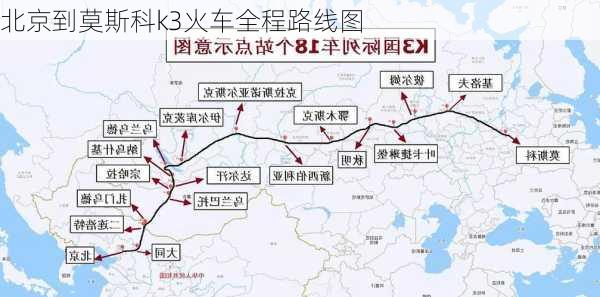 北京到莫斯科k3火车全程路线图