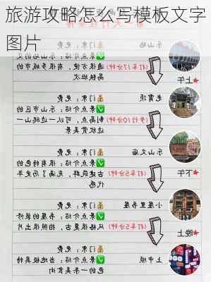 旅游攻略怎么写模板文字图片