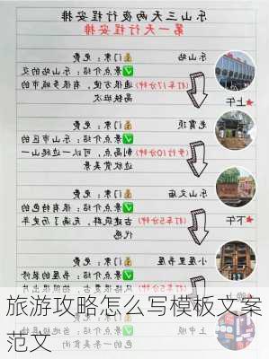 旅游攻略怎么写模板文案范文