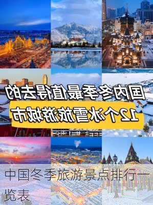 中国冬季旅游景点排行一览表